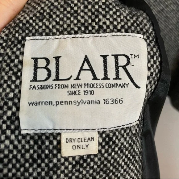 Vintage Coat Women‎ Gray Car Coat Button-Up Pockets Fall Winter Lined Classic - Picture 3 of 13